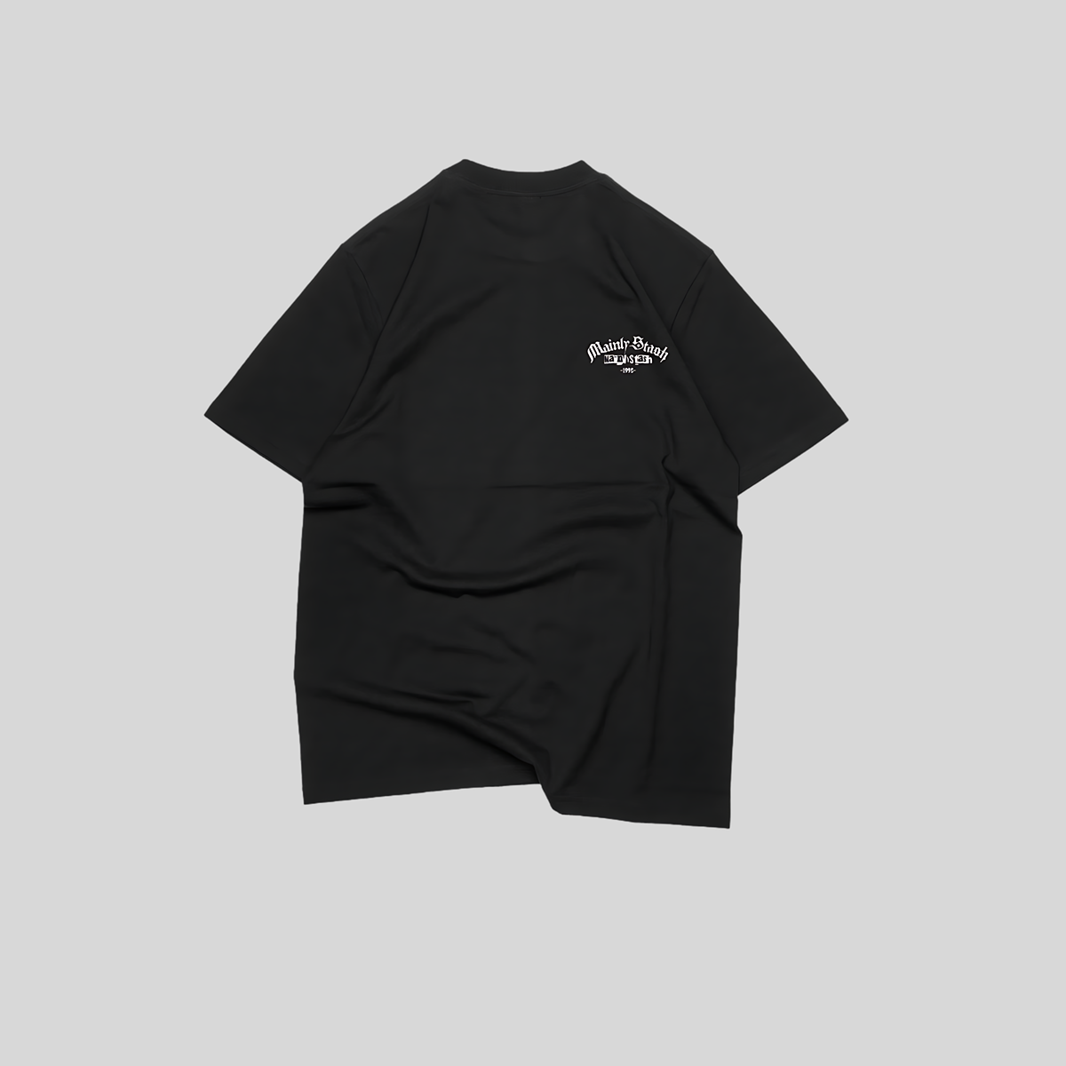 Black Mainly Curved Tee - Stylish & Comfortable for Everyday Wear