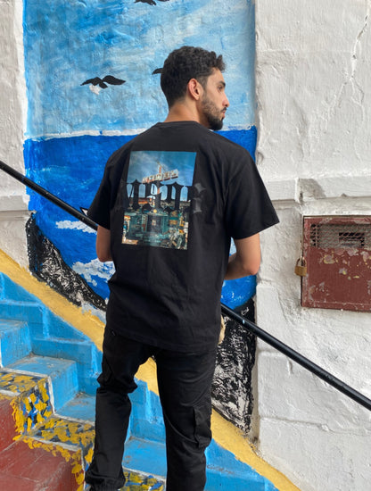 Black Motel95 Tee - Streetwear Style with 240 GSM Cotton Comfort