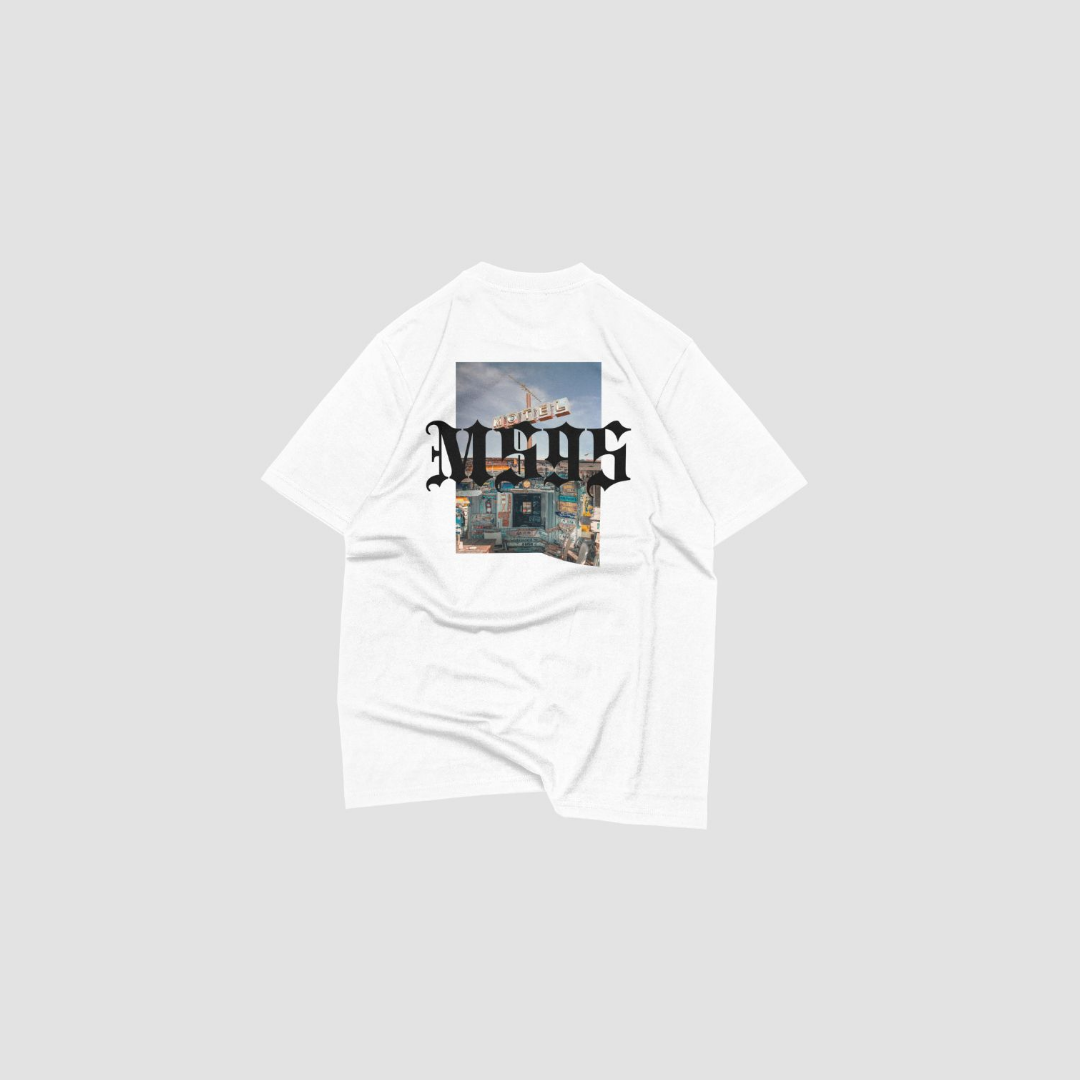 White Motel95 Tee - Streetwear Style with Comfort & Quality